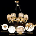 Lighting Modern Shopping Mall Pendant Led Chandeliers Light Gold Crystal Luxury Wholesale Decorative Round Chandelier